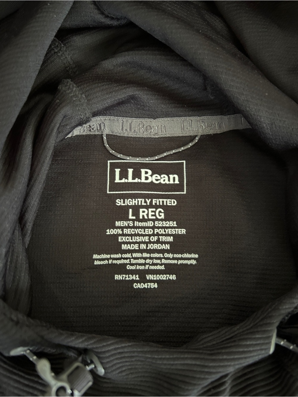 L.L Bean VentureStretch Ottoman-Rib Hoodie Large - Picture 4 of 5